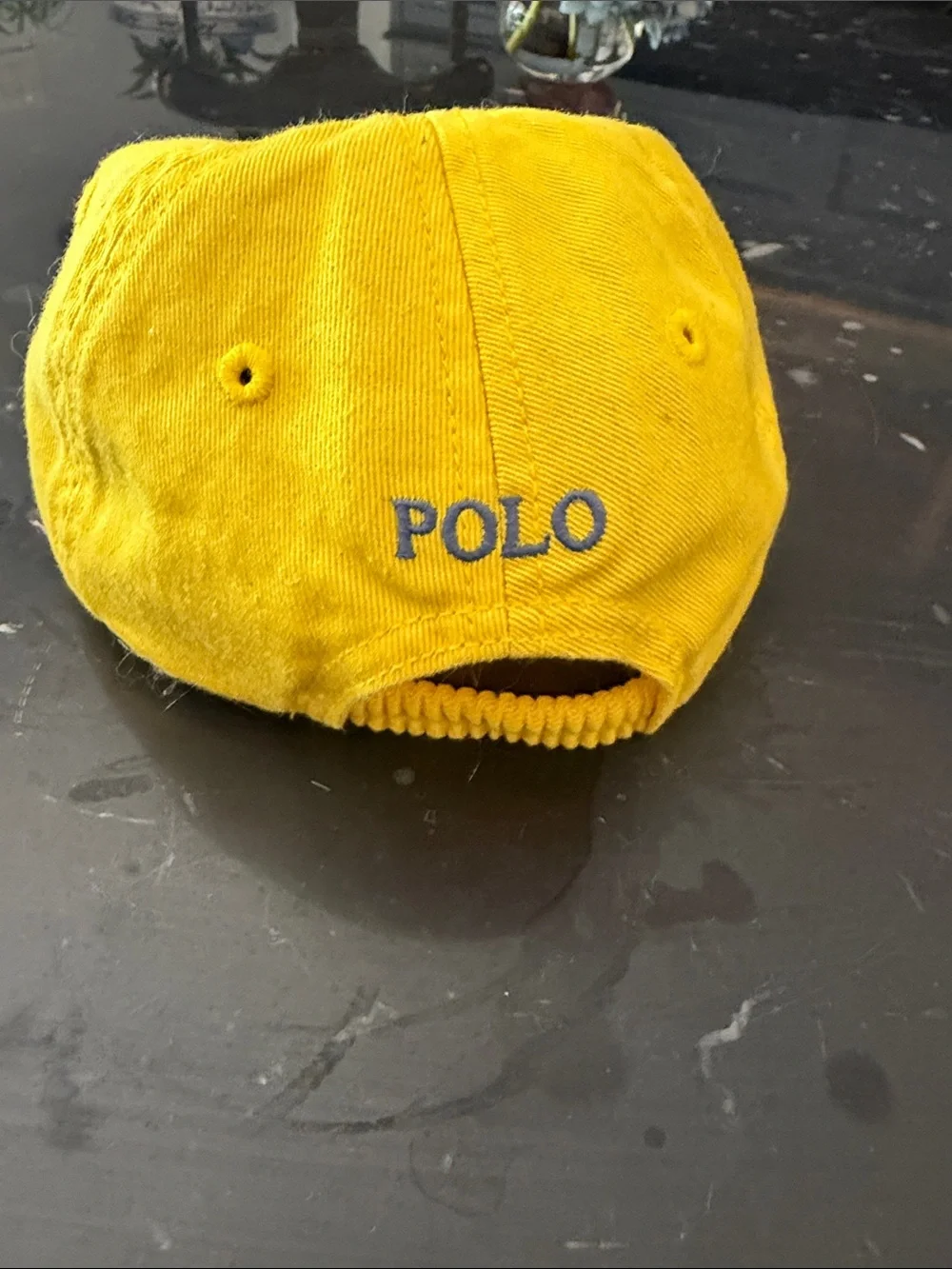 Ralph Lauren Bright Yellow Baby Polo Cap with Embroidered Logo